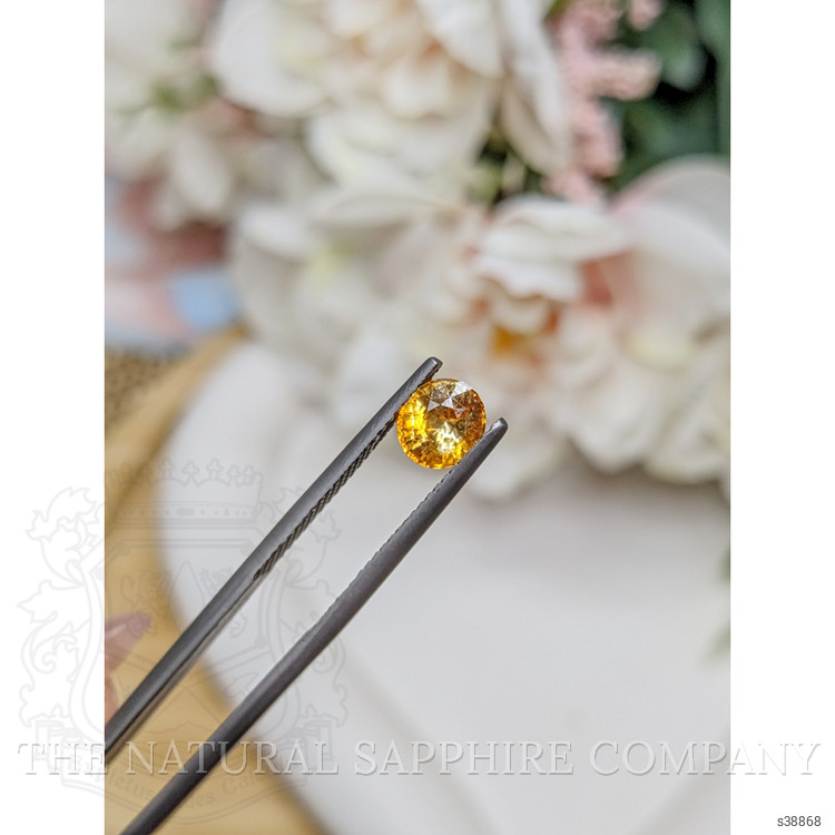 1.19 Ct. Yellowish Orange Sapphire from Ceylon (Sri Lanka)