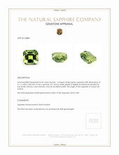 0.42 Ct. Green Sapphire from Ceylon (Sri Lanka) Appraisal