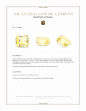 2.04 Ct. Yellow Sapphire from Ceylon (Sri Lanka) Appraisal