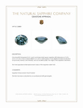 0.41 Ct. Bluish Green Sapphire from Montana Appraisal
