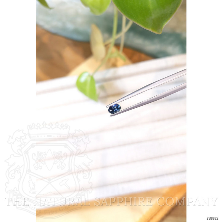 0.41 Ct. Greenish Blue Sapphire from Montana