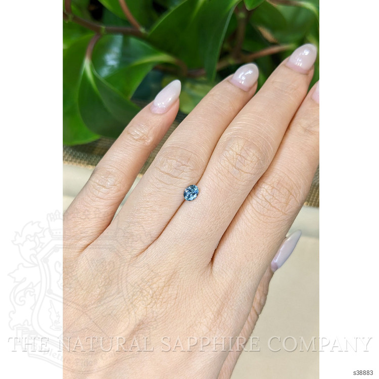 0.42 Ct. Greenish Blue Sapphire from Montana
