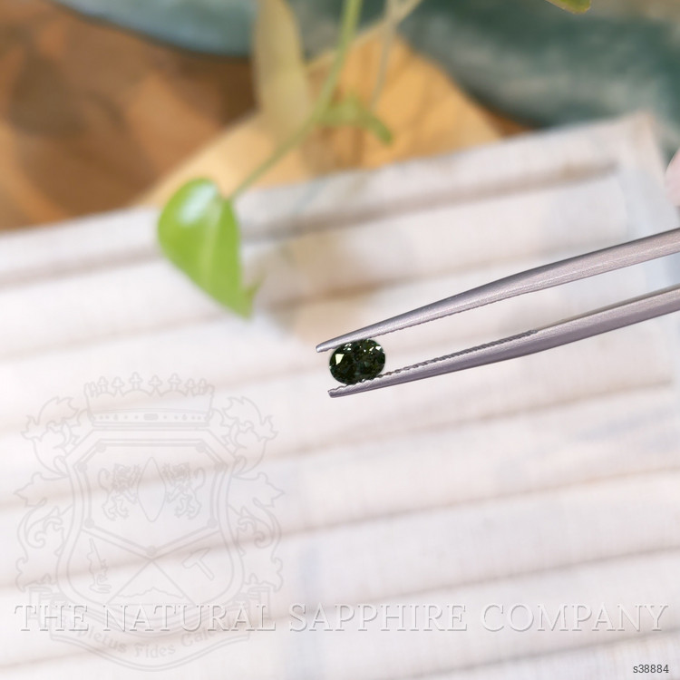 0.42 Ct. Green Sapphire from Montana