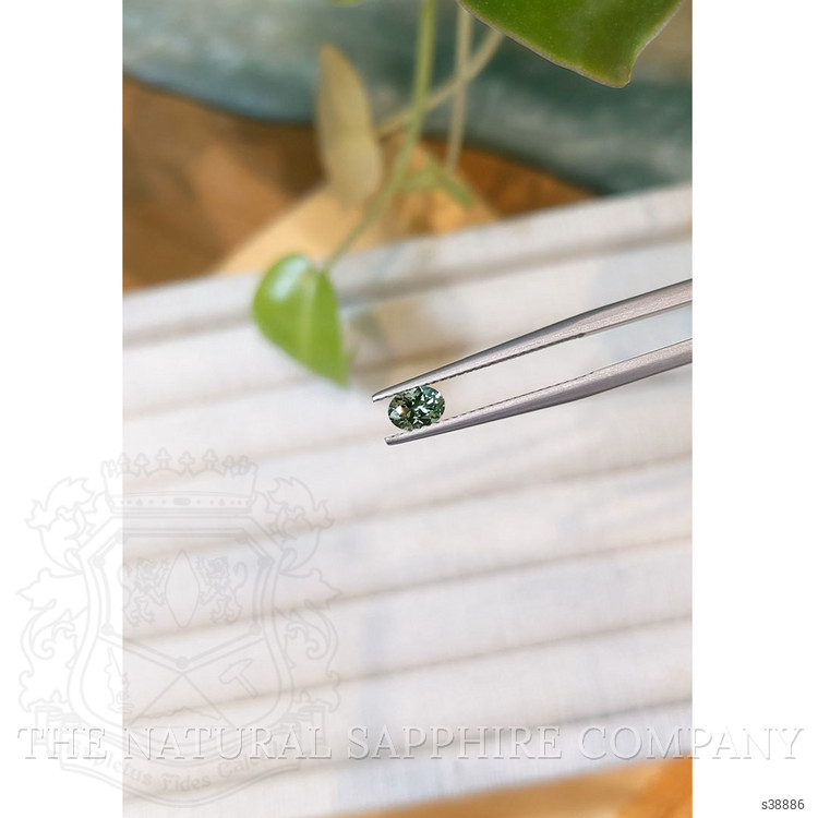 0.42 Ct. Green Sapphire from Montana