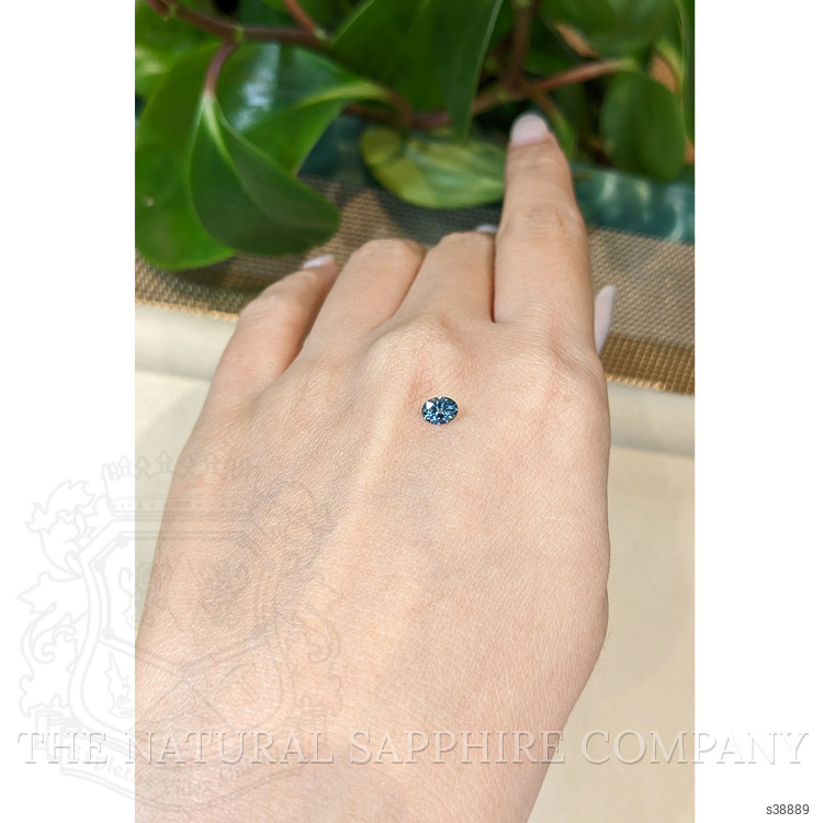 0.43 Ct. Bluish Green Sapphire from Montana