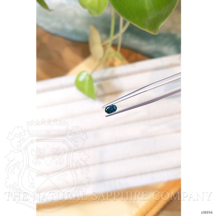 0.43 Ct. Greenish Blue Sapphire from Montana