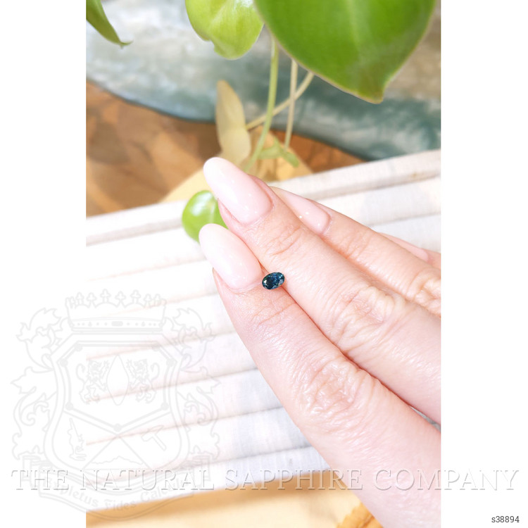0.43 Ct. Greenish Blue Sapphire from Montana
