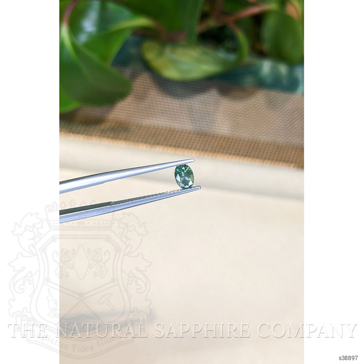 0.44 Ct. Bluish Green Sapphire from Montana