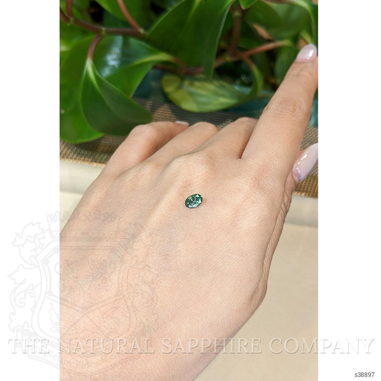 0.44 Ct. Bluish Green Sapphire from Montana
