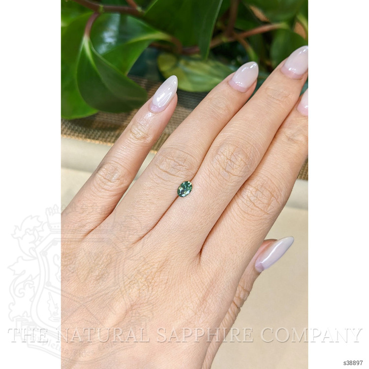 0.44 Ct. Bluish Green Sapphire from Montana