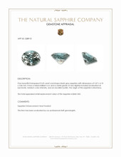 0.45 Ct. Bluish Grey Sapphire from Montana Appraisal