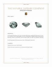 0.46 Ct. Bluish Green Sapphire from Montana Appraisal