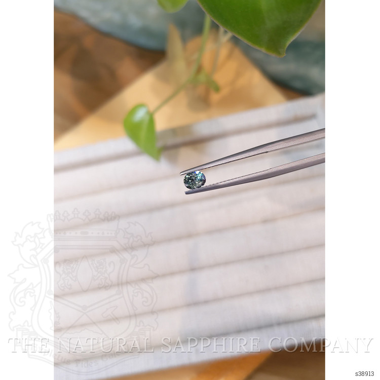 0.46 Ct. Bluish Green Sapphire from Montana