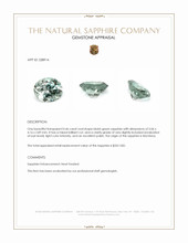 0.46 Ct. Bluish Green Sapphire from Montana Appraisal