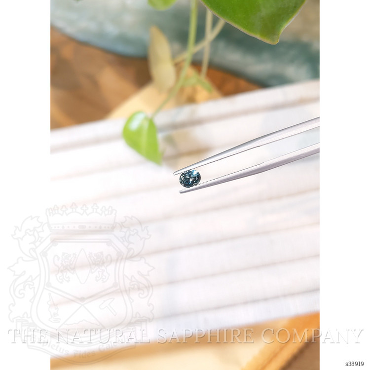 0.46 Ct. Greenish Blue Sapphire from Montana