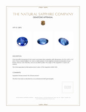 0.44 Ct. Blue Sapphire from Ceylon (Sri Lanka) Appraisal