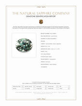 0.47 Ct. Bluish Green Sapphire from Montana Scan Report