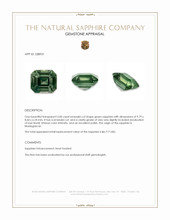 3.00 Ct. Green Sapphire from Madagascar Appraisal