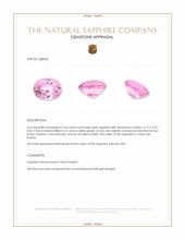 2.56 Ct. Pink Sapphire from Ceylon (Sri Lanka) Appraisal