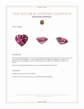 2.99 Ct. Pink Sapphire from Ceylon (Sri Lanka) Appraisal