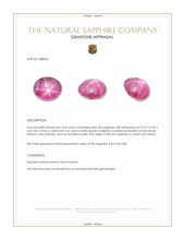 5.64 Ct. Pink Star Sapphire from Ceylon (Sri Lanka) Appraisal