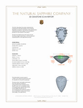 2.87 Ct. Blue Sapphire from Ceylon (Sri Lanka) 3 D Scan Report