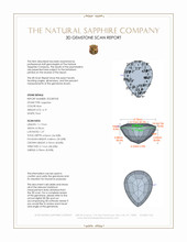 4.19 Ct. Blue Sapphire from Ceylon (Sri Lanka) 3 D Scan Report