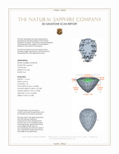 3.83 Ct. Blue Sapphire from Ceylon (Sri Lanka) 3 D Scan Report