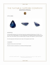 2.43 Ct. Blue Sapphire from Ceylon (Sri Lanka) Appraisal