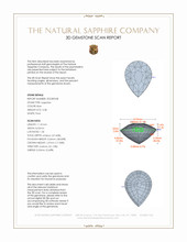 3.38 Ct. Blue Sapphire from Ceylon (Sri Lanka) 3 D Scan Report