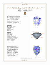0.46 Ct. Blue Sapphire from Ceylon (Sri Lanka) 3 D Scan Report