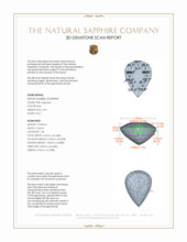 2.99 Ct. Blue Sapphire from Ceylon (Sri Lanka) 3 D Scan Report