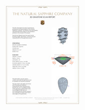 2.57 Ct. Blue Sapphire from Ceylon (Sri Lanka) 3 D Scan Report