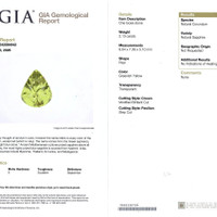 2.13 Ct. Greenish Yellow Sapphire from Ceylon (Sri Lanka) Scan Report