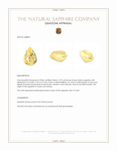 3.39 Ct. Yellow Sapphire from Ceylon (Sri Lanka) Appraisal