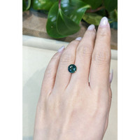 2.65 Ct. Bluish Green Sapphire from Madagascar Life Style