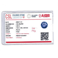 2.00 Ct. Violet Sapphire from Ceylon (Sri Lanka) Scan Report