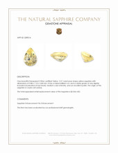 2.57 Ct. Yellow Sapphire from Ceylon (Sri Lanka) Appraisal