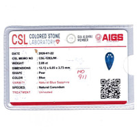 2.08 Ct. Blue Sapphire from Ceylon (Sri Lanka) Scan Report