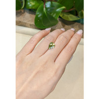 2.78 Ct. Yellowish Green Sapphire from Madagascar Life Style