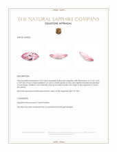 2.02 Ct. Pink Sapphire from Ceylon (Sri Lanka) Appraisal