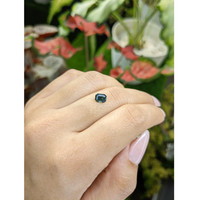 1.03 Ct. Bluish Green Sapphire from Madagascar Life Style