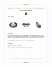 0.85 Ct. Green Sapphire from Madagascar Appraisal