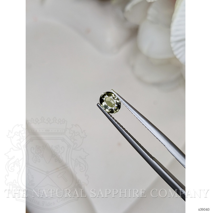 0.68 Ct. Brownish Green Sapphire from Ceylon (Sri Lanka)