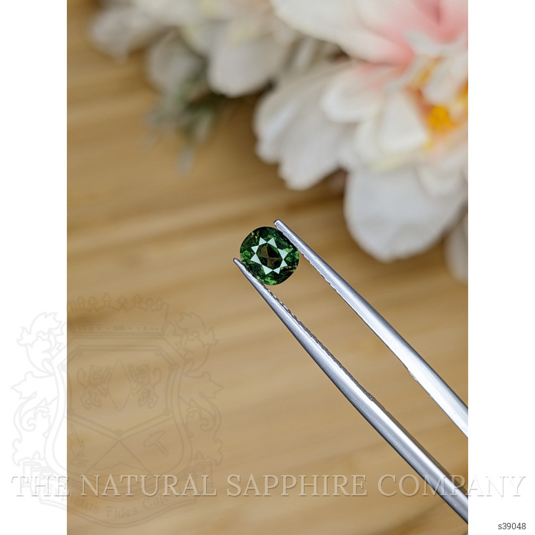 0.91 Ct. Green Sapphire from Ceylon (Sri Lanka)
