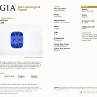 3.23 Ct. Blue Sapphire from Ceylon (Sri Lanka) Scan Report