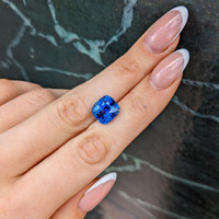 7.35 Ct. Blue Sapphire from Madagascar Life Style