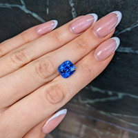 7.35 Ct. Blue Sapphire from Madagascar Life Style