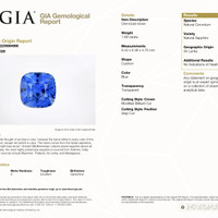 1.69 Ct. Blue Sapphire from Ceylon (Sri Lanka) Scan Report