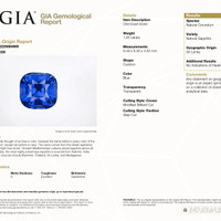 1.65 Ct. Blue Sapphire from Ceylon (Sri Lanka) Scan Report